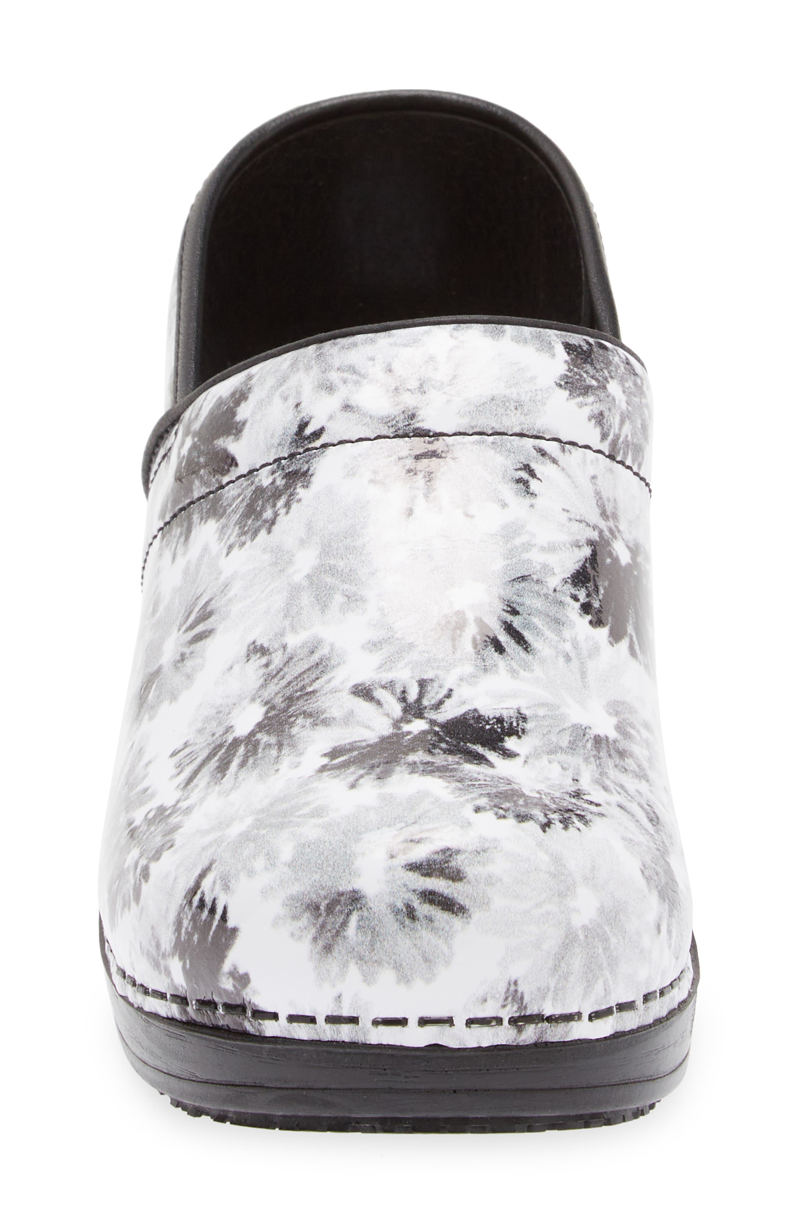 Sanita Inkwell Print Clog, Alternate, color, Black