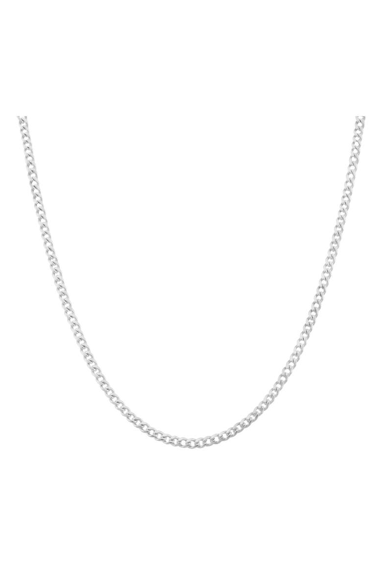 Sterling Silver 2MM Curb Link Necklace, Main, color, silver
