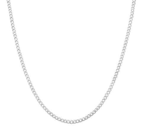 Sterling Silver 2MM Curb Link Necklace