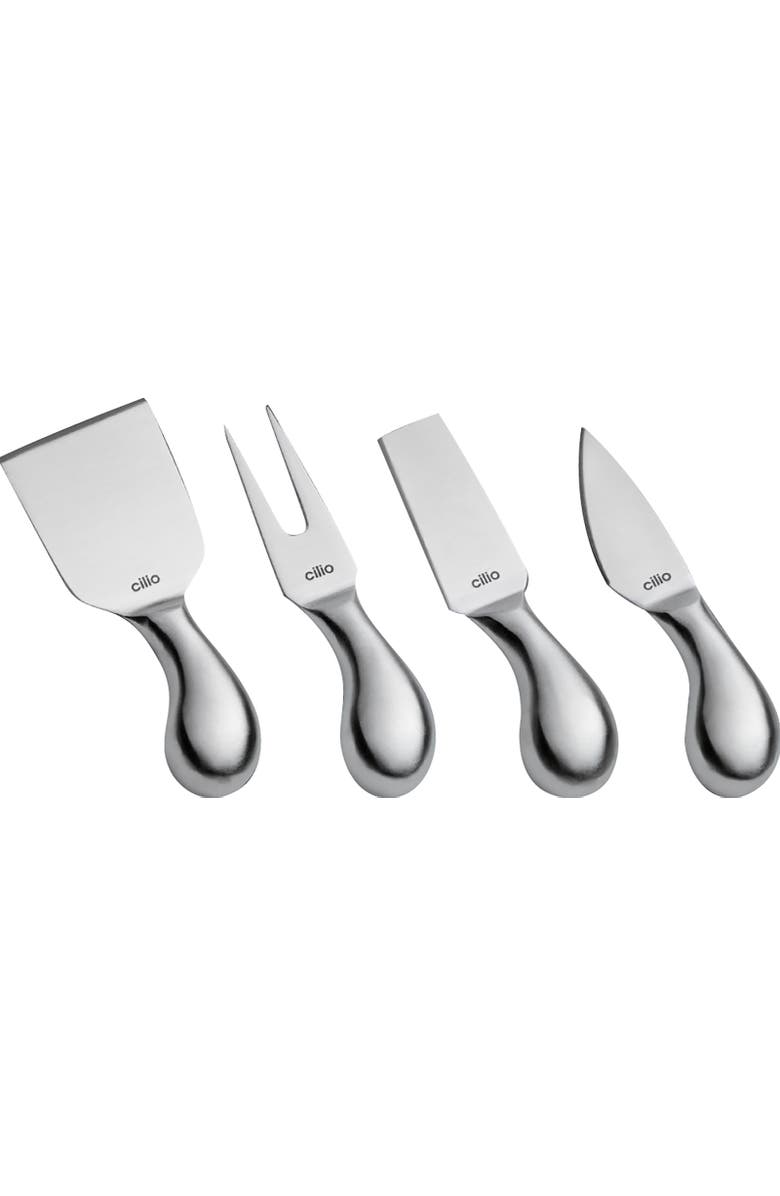 CILIO Piave 4 Piece Cheese Knife Set, Stainless Steel, Main, color, Silver
