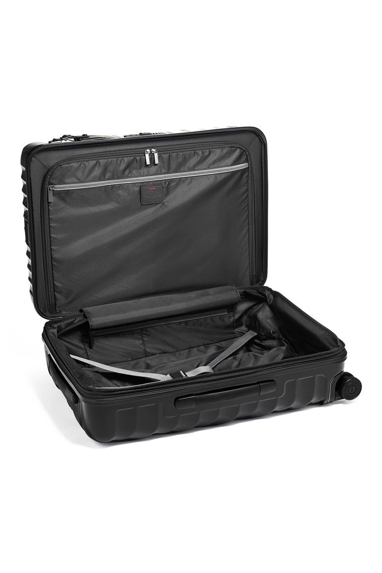 19 Degree Medium Expandable Checked Luggage, Alternate, color, BLACK