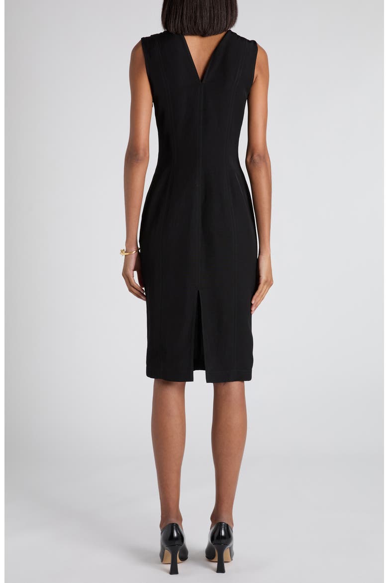 Liberta Buckle Sheath Dress, Alternate, color, 1000 BLACK