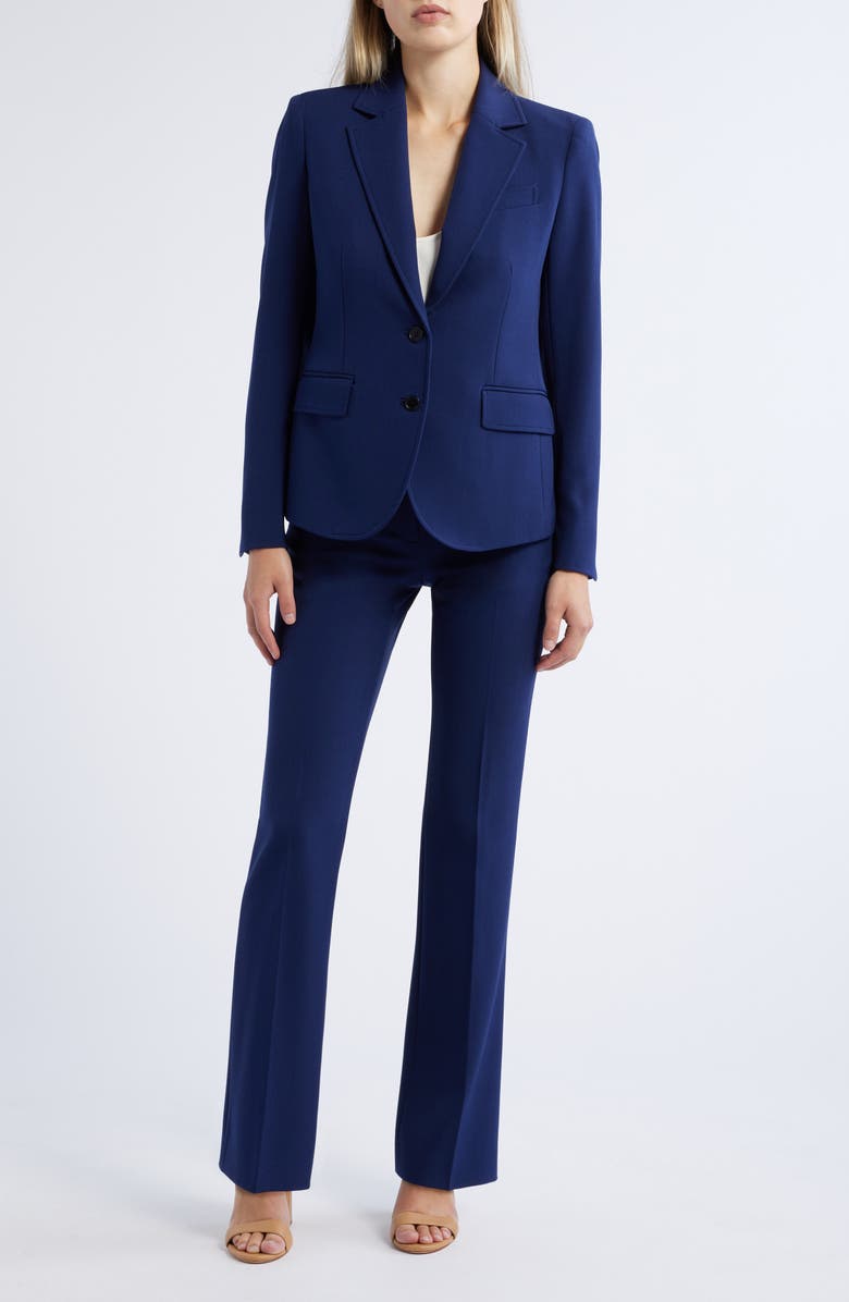 Anne Klein Blazer, Skirt & Pants Set, Main, color, Navy