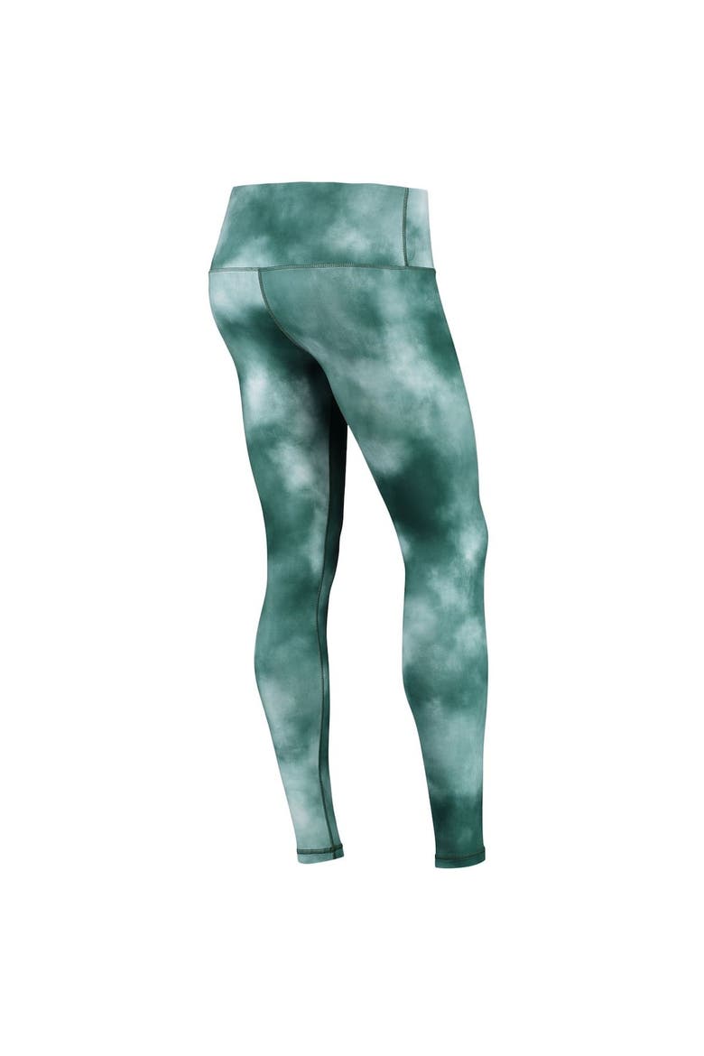 Women's ZooZatz Green Michigan State Spartans Cloud Dye Mist Leggings, Alternate, color, Green