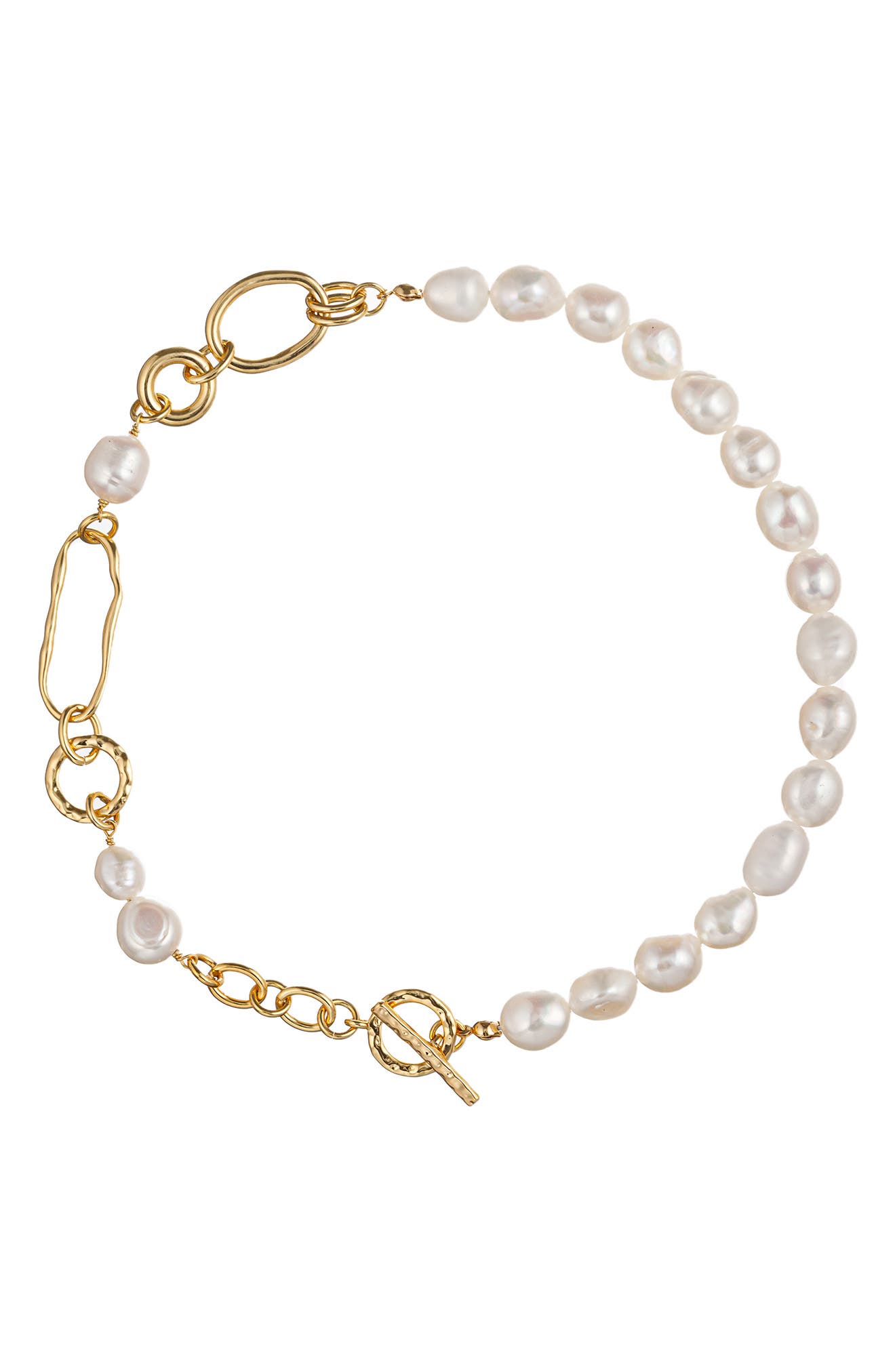 Mina Shell Freshwater Pearl Chain Necklace