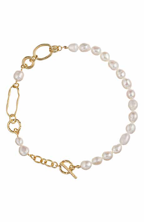 Mina Shell Freshwater Pearl Chain Necklace