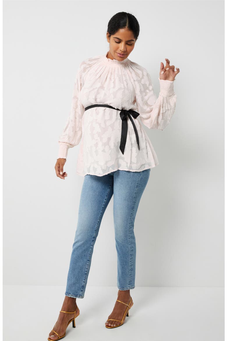 Appliqué Maternity Blouse, Alternate, color, CRYSTAL PINK