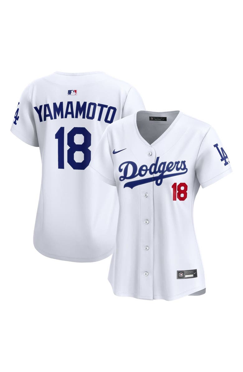 Nike Women's Nike Dri-FIT Yoshinobu Yamamoto White Los Angeles Dodgers Home Limited Jersey, Main, color, 