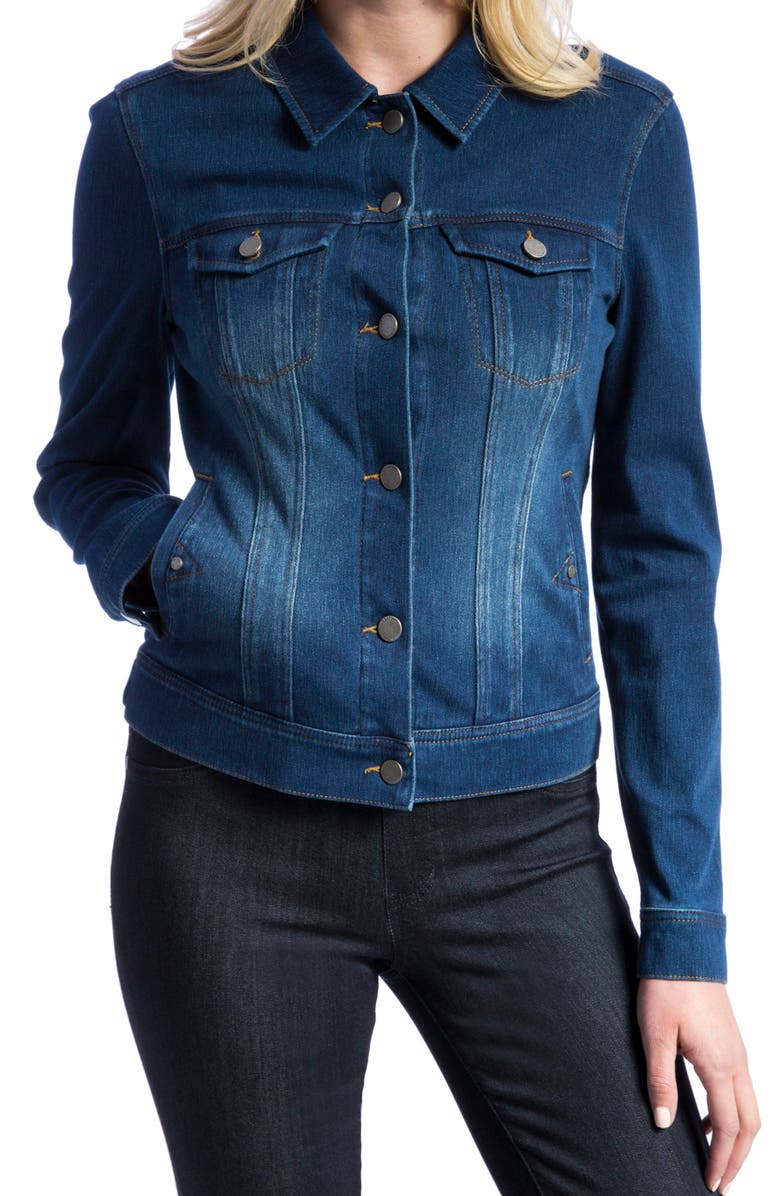 Liverpool Los Angeles Liverpool Knit Denim Jacket, Main, color,