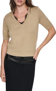 DKNY Lace Trim Sweater