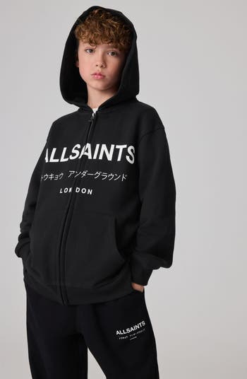 Kids' Underground Oversize Logo Zip Hoodie