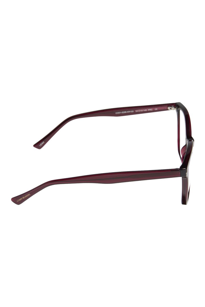Leah Cat Eye Reading Glasses, Alternate, color, RED CURRANT