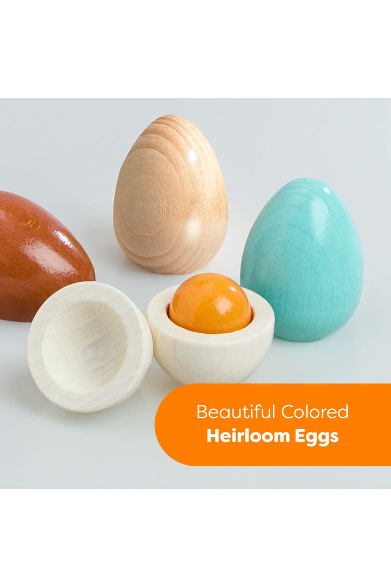 Creative Play - Wooden Eggs Play Food Set, Alternate, color, Multi