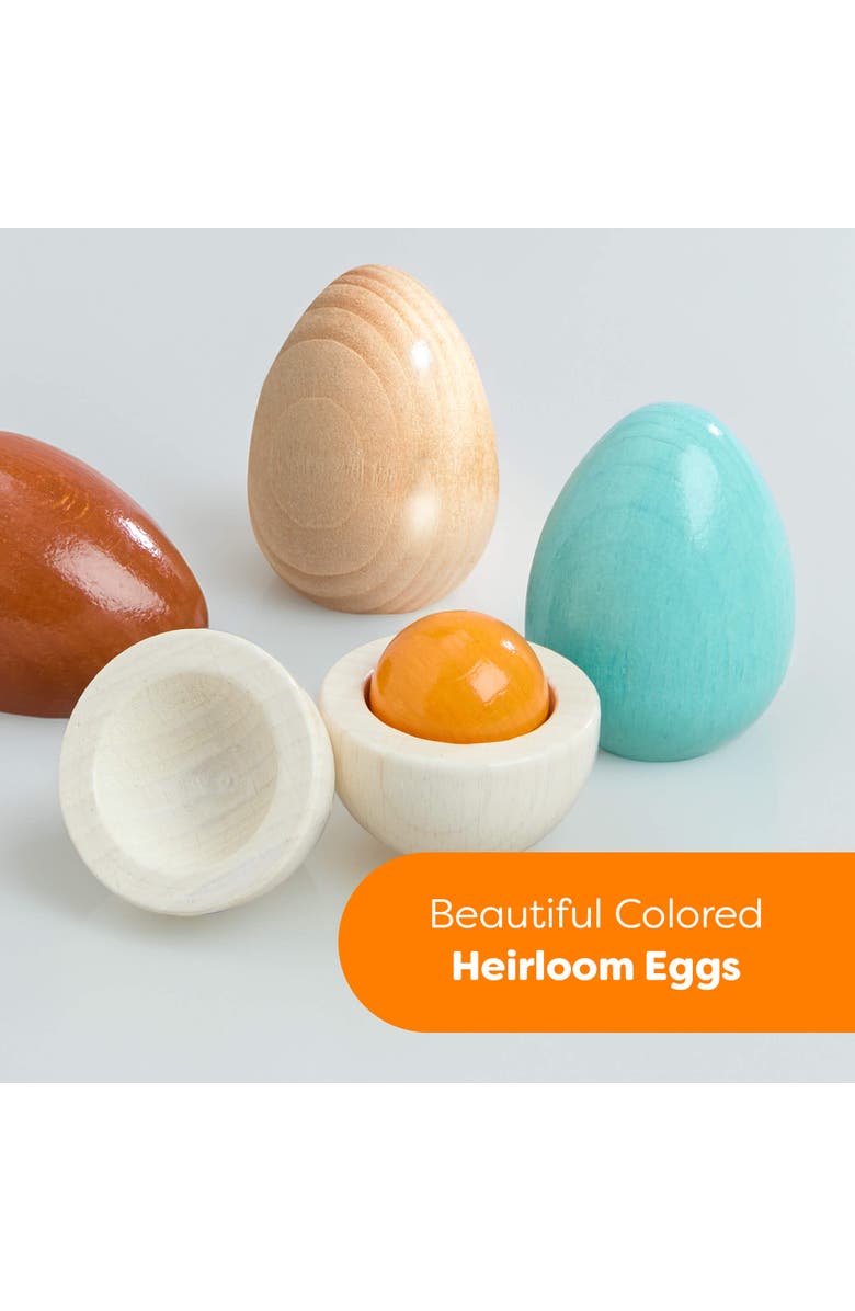 HABA Creative Play - Wooden Eggs Play Food Set, Alternate, color, Multi