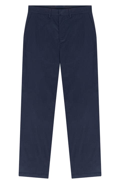 Flat Front Cotton Blend Chinos