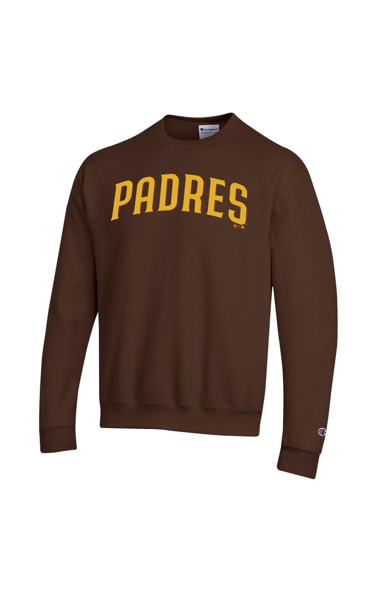 Champion Men's Champion Brown San Diego Padres Powerblend Wordmark Sweatshirt, Alternate, color, Brown