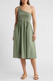 Nation LTD Connie One-Shoulder Fit & Flare Dress