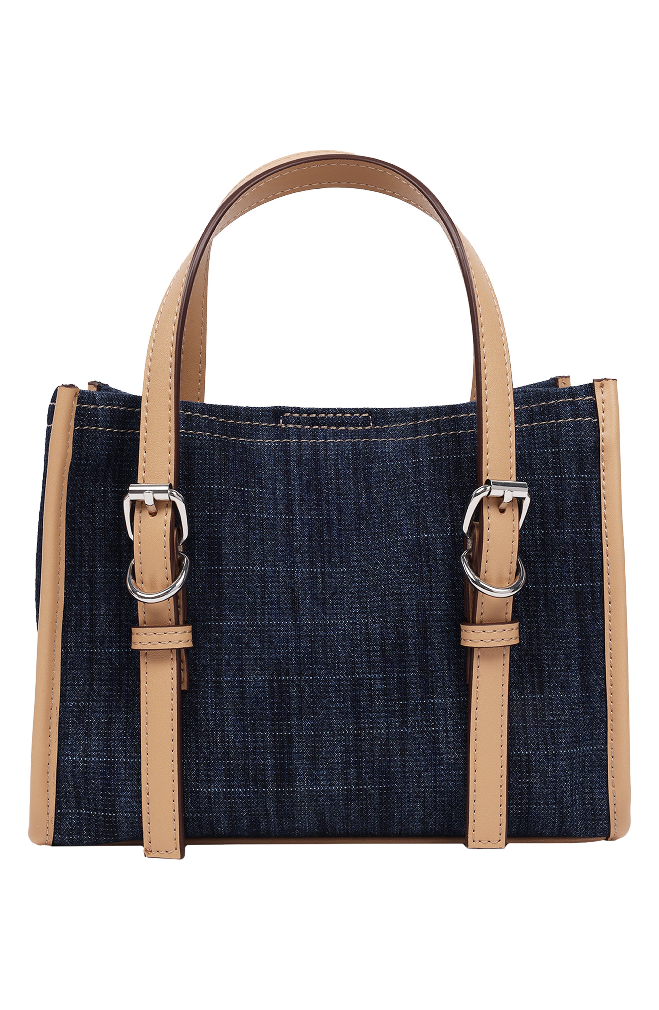 True Religion Denim Dangle Mini Tote, Alternate, color, Dark Denim