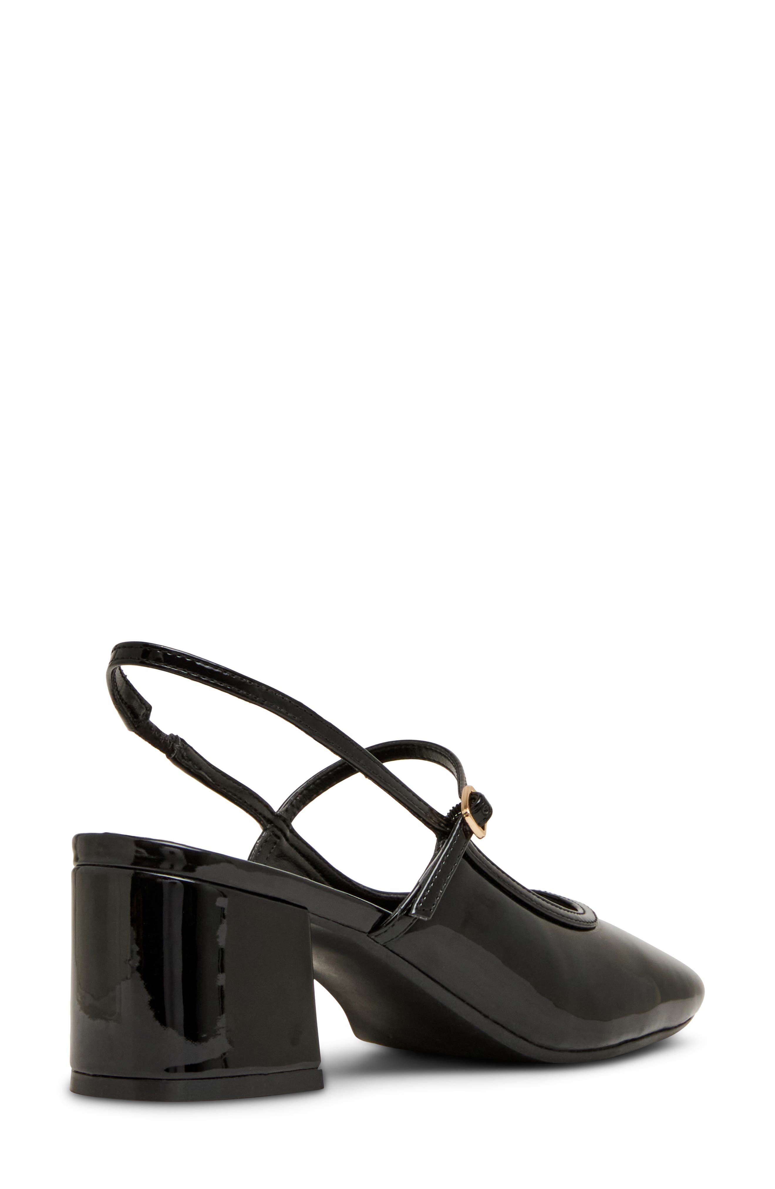 Eastt Faux Leather Slingback Pump, Alternate, color, BLACK PATENT