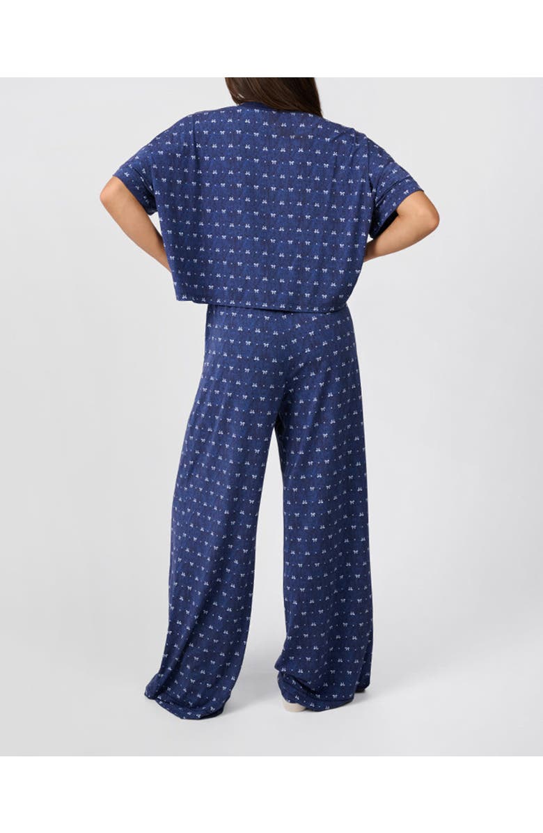 WeWoreWhat Cropped Sleep Tee, Alternate, color, Medium Wash