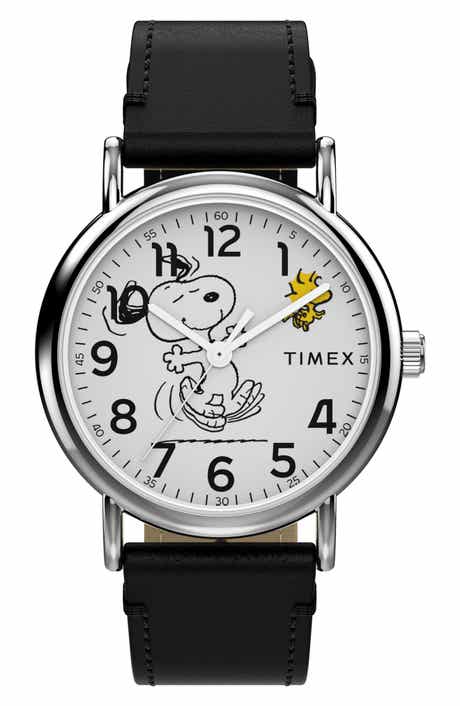 x Peanuts Weekender 75th Anniversary Edition Leather Strap Watch, 38mm