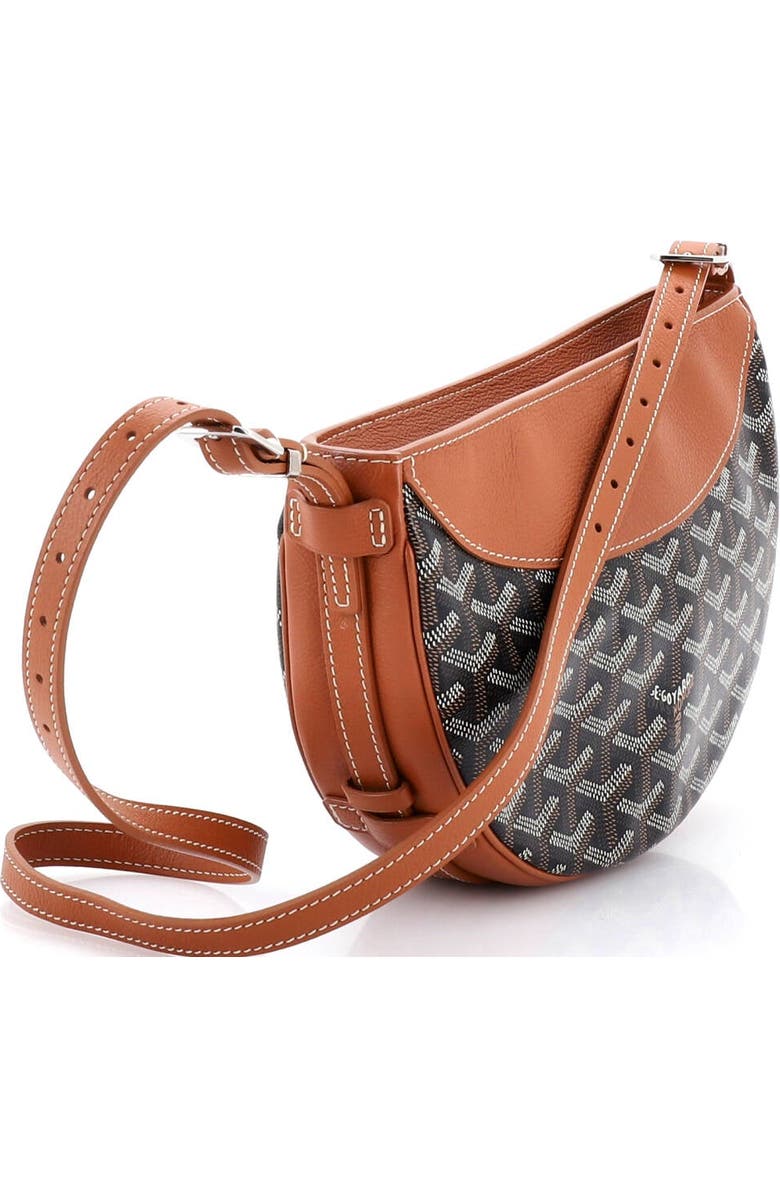 Pre-Owned Goyard Hirondelle Shoulder Bag Coated Canvas and Leather, Alternate, color, Brown