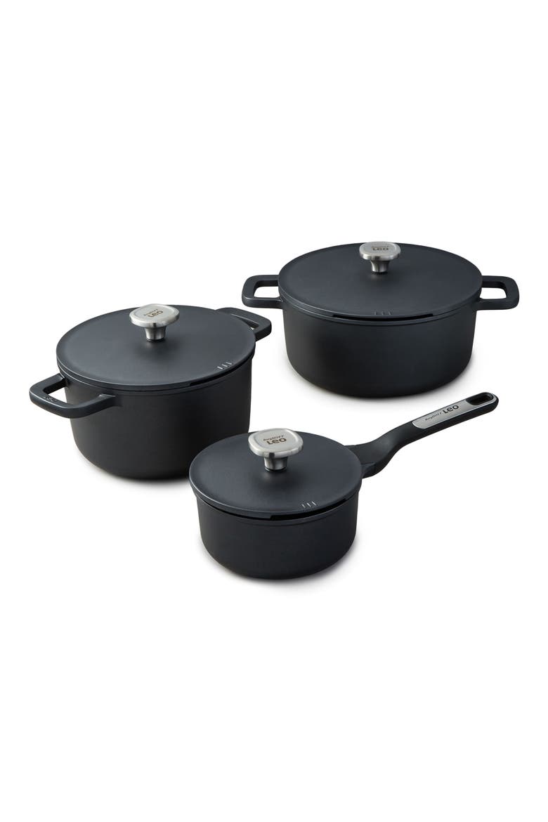 Leo Phantom 6-Piece Cookware Set, Main, color, BLACK
