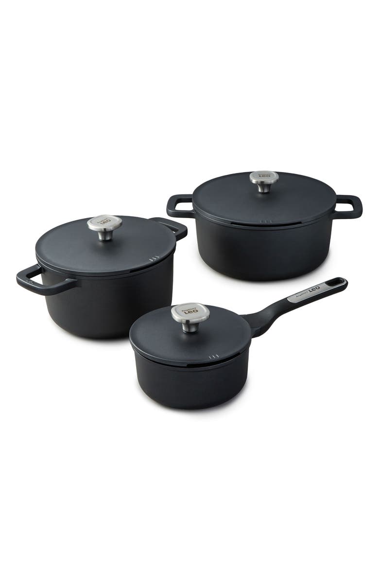 BergHOFF Leo Phantom 6-Piece Cookware Set, Main, color, Black