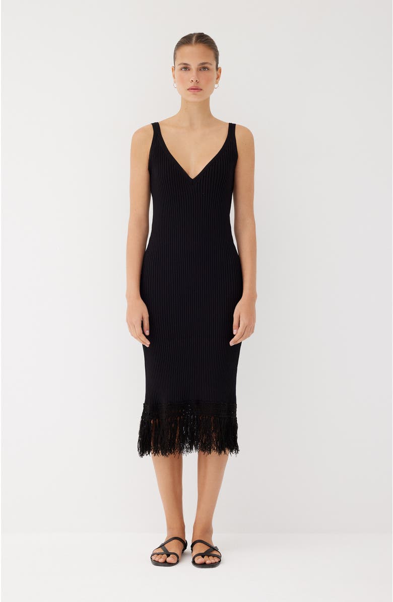 Labeca London Storm Striped Linen-Blend Bustier Top, Main, color,