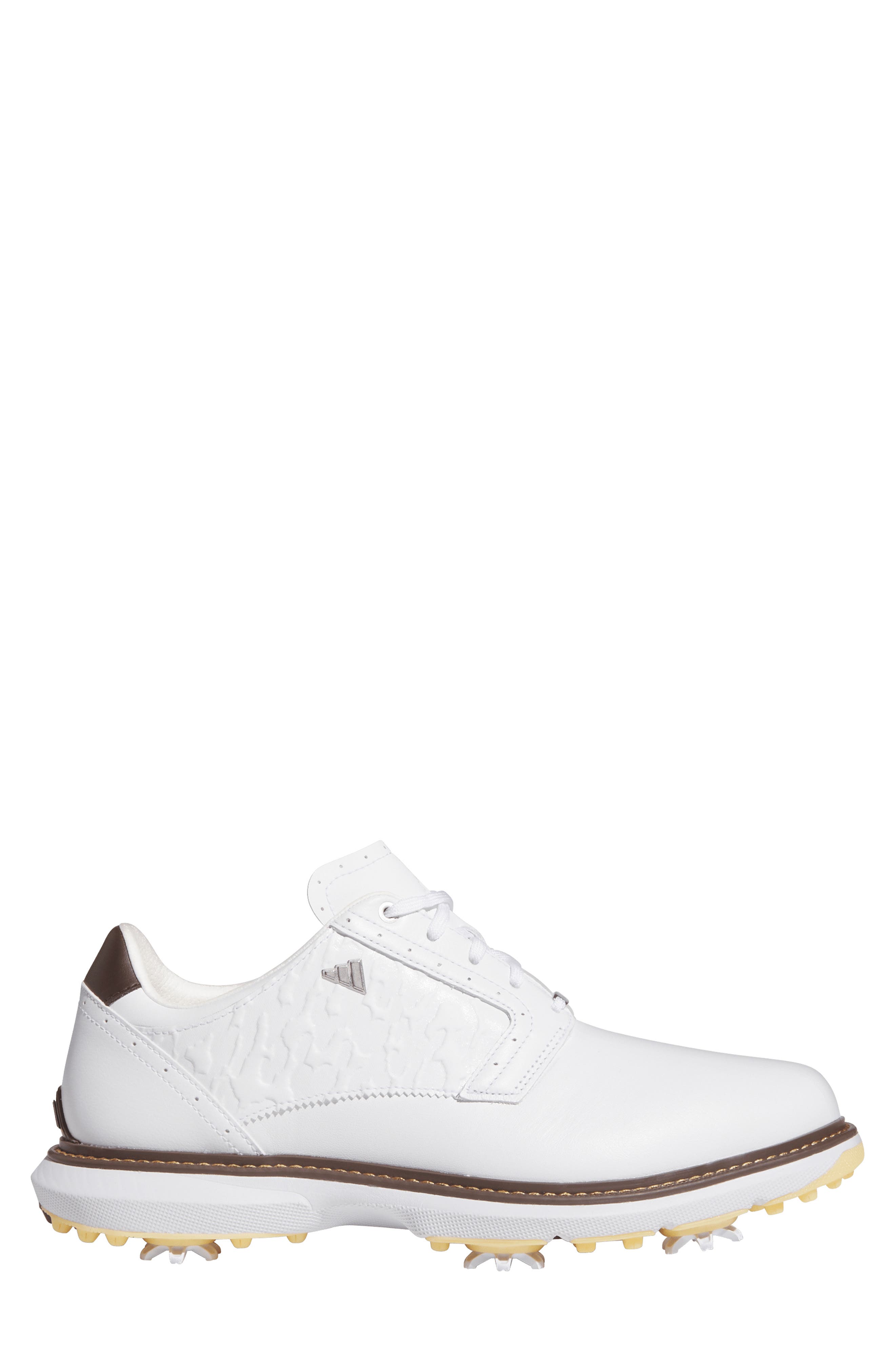 adidas MC70 Golf Shoe, Alternate, color, White/ Metallic Silver/ Brown