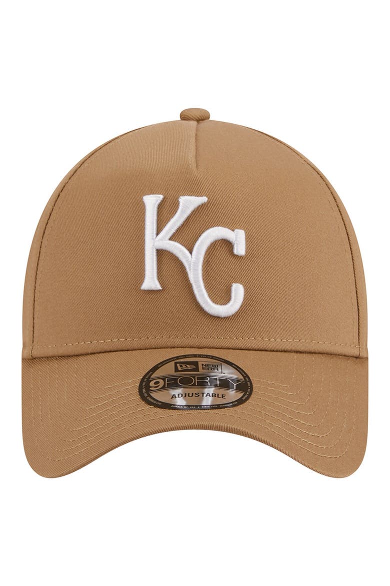 Men's New Era Khaki Kansas City Royals A-Frame 9FORTY Adjustable Hat, Alternate, color, Khaki
