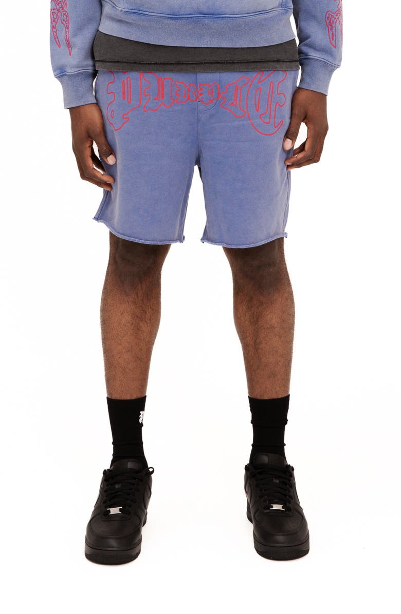 PURPLE BRAND Raw Hem French Terry Shorts, Main, color,