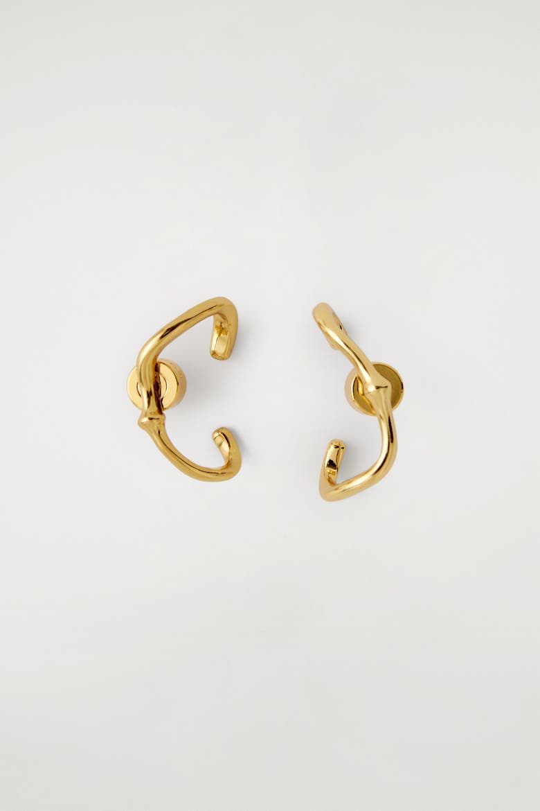 Sculpted Stud Earrings, Alternate, color, GOLD