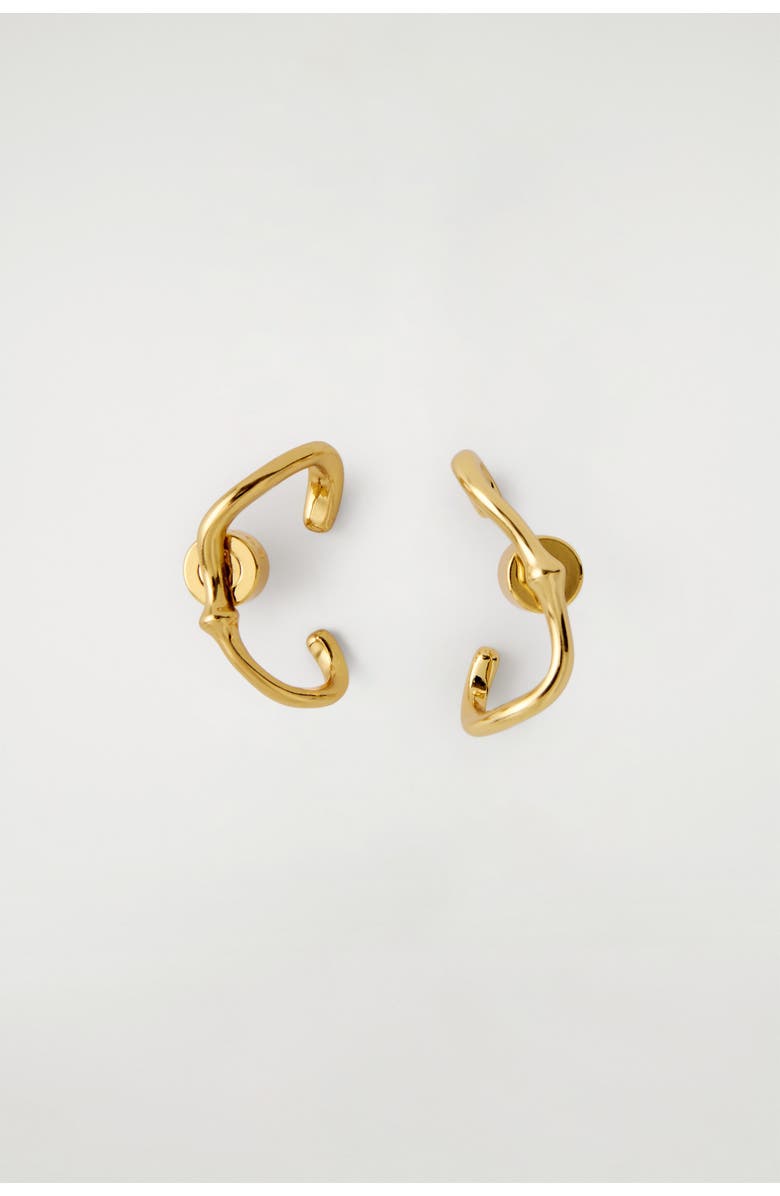 COS Sculpted Stud Earrings, Alternate, color, Gold