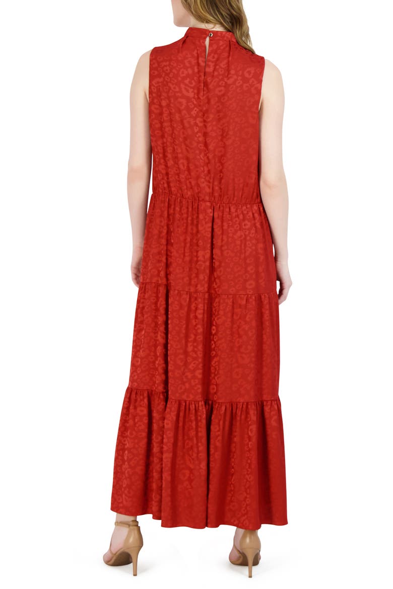 Tiered Sleeveless Maxi Dress, Alternate, color, RUST
