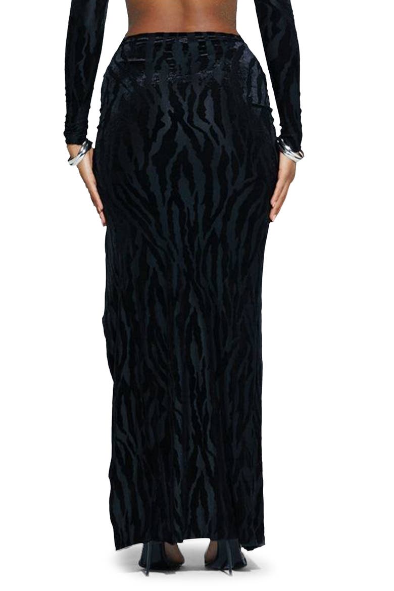 Tiger Print Burnout Skirt, Alternate, color, BLACK TIGER PRINT