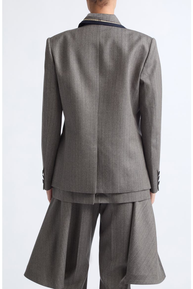 Layered Deconstructed Herringbone Jacket, Alternate, color, BROWN