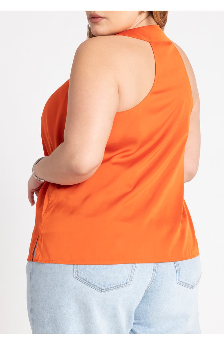 ELOQUII Halter Neck Top, Alternate, color, Firecracker