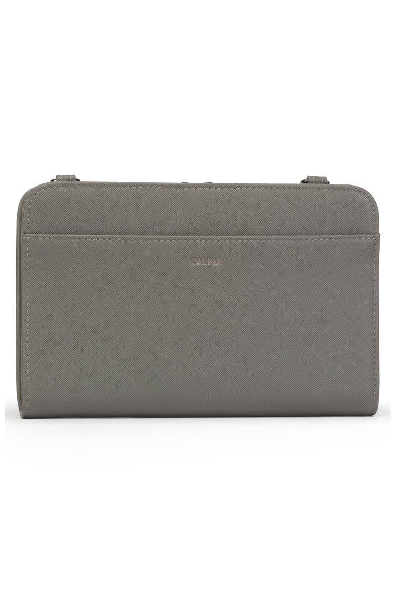 Faux Leather RFID Travel Wallet, Alternate, color, CHARCOAL