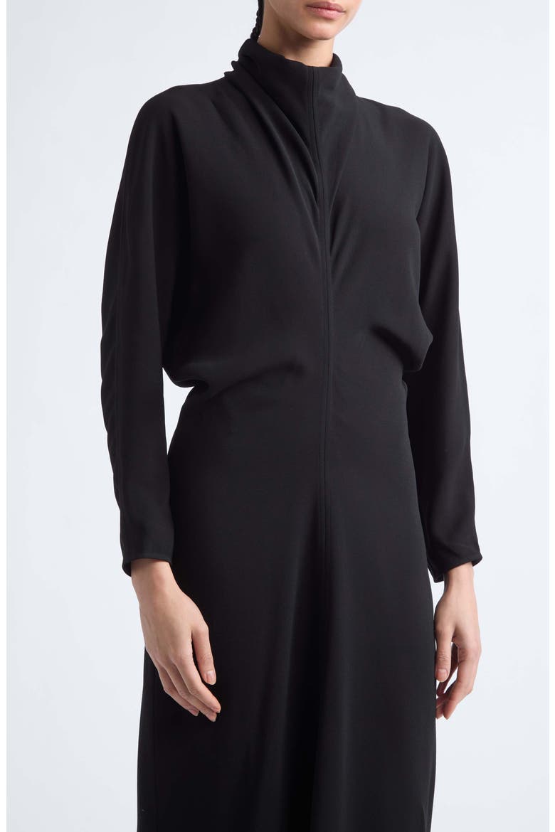 Slouch Waist Scarf Maxi Dress, Alternate, color, BLACK