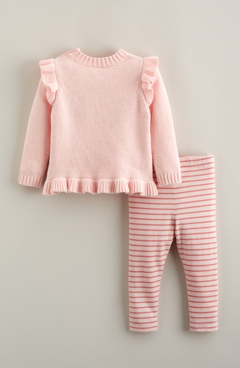 Nordstrom Icon Ruffle Sweater & Leggings Set, Alternate, color, Pink Lotus Heart-Pink Compact