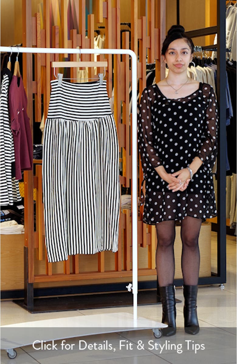 Isabella Stripe Knit Midi Skirt, sales video thumbnail