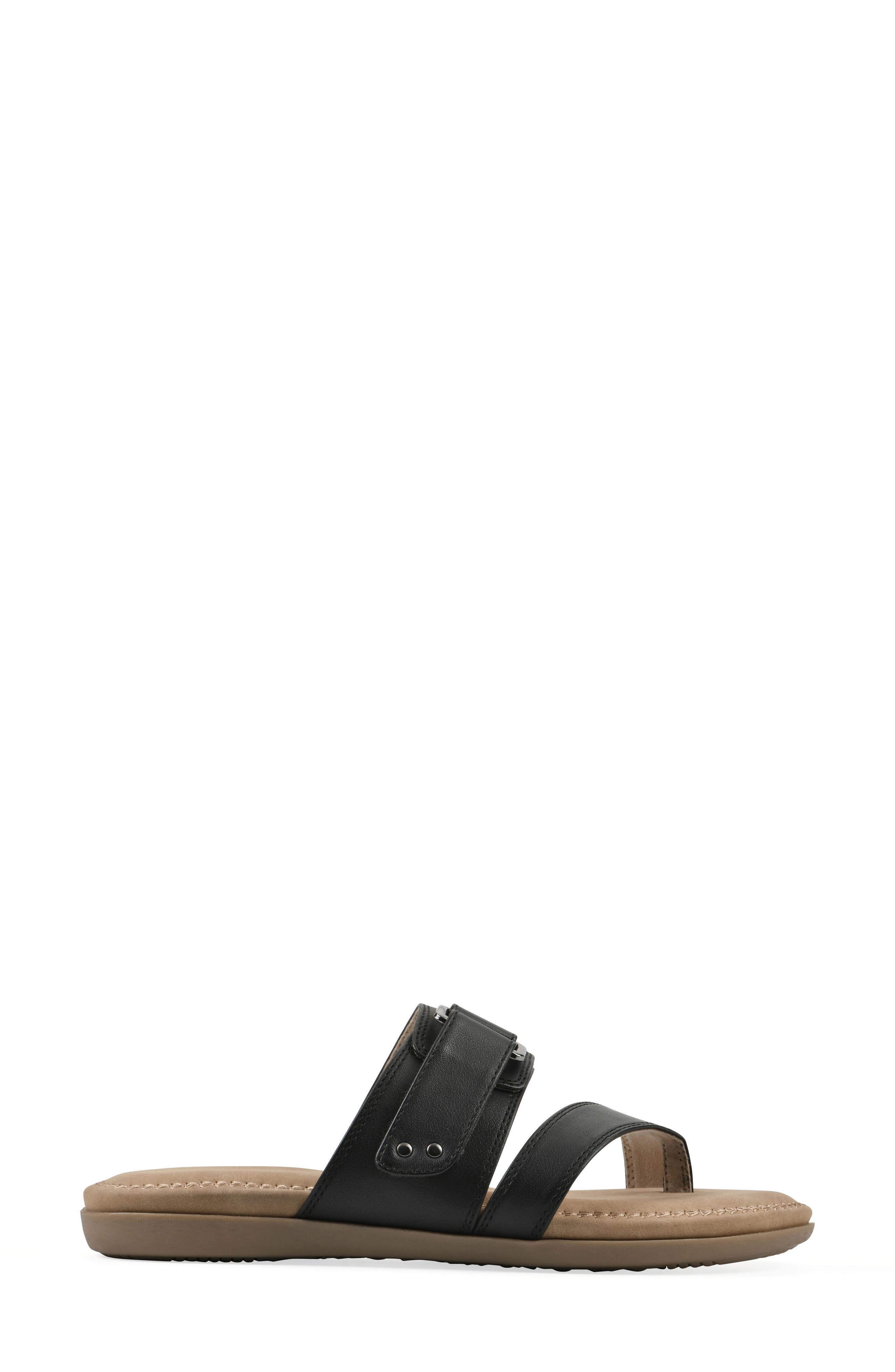 Fancify Toe Loop Sandal, Alternate, color, BLACK/ BURNISHED/ SMOOTH
