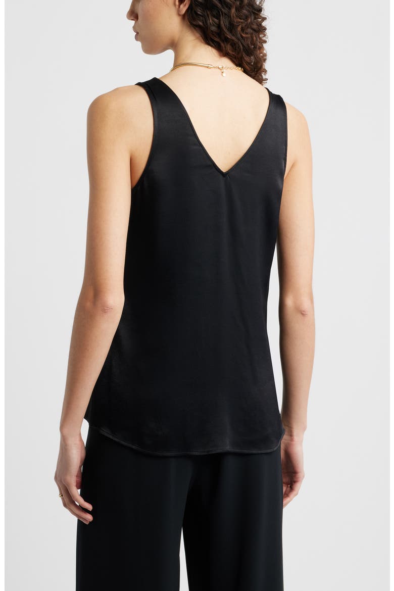 Satin Shell Top, Alternate, color, BLACK