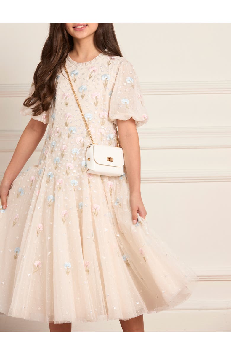 Needle & Thread Dandelion Ditsy Kids Dress, Alternate, color, Cream