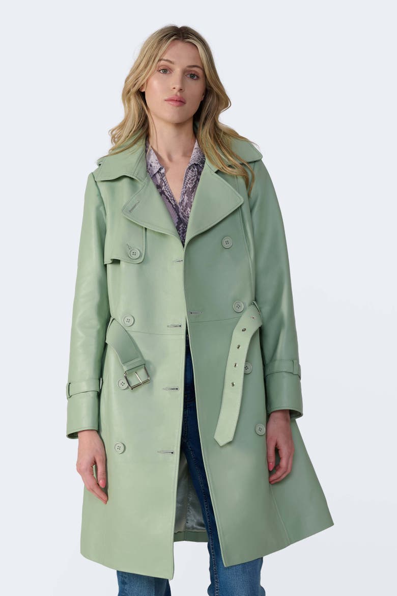 Soho Leather Jacket, Main, color, Light Green