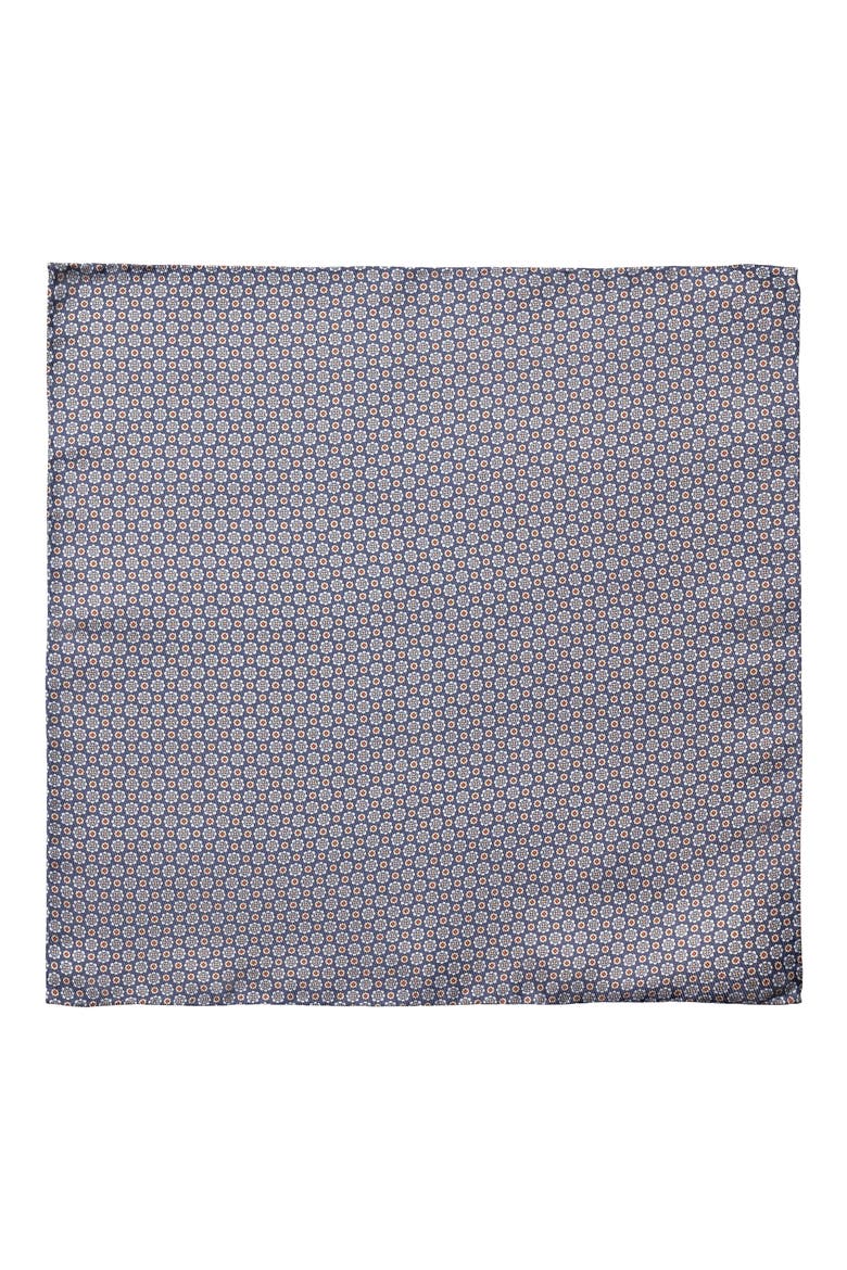 Two Face Silk Pocket Square, Alternate, color, NAVY