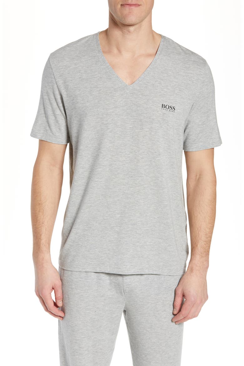 V-Neck T-Shirt, Main, color, GREY