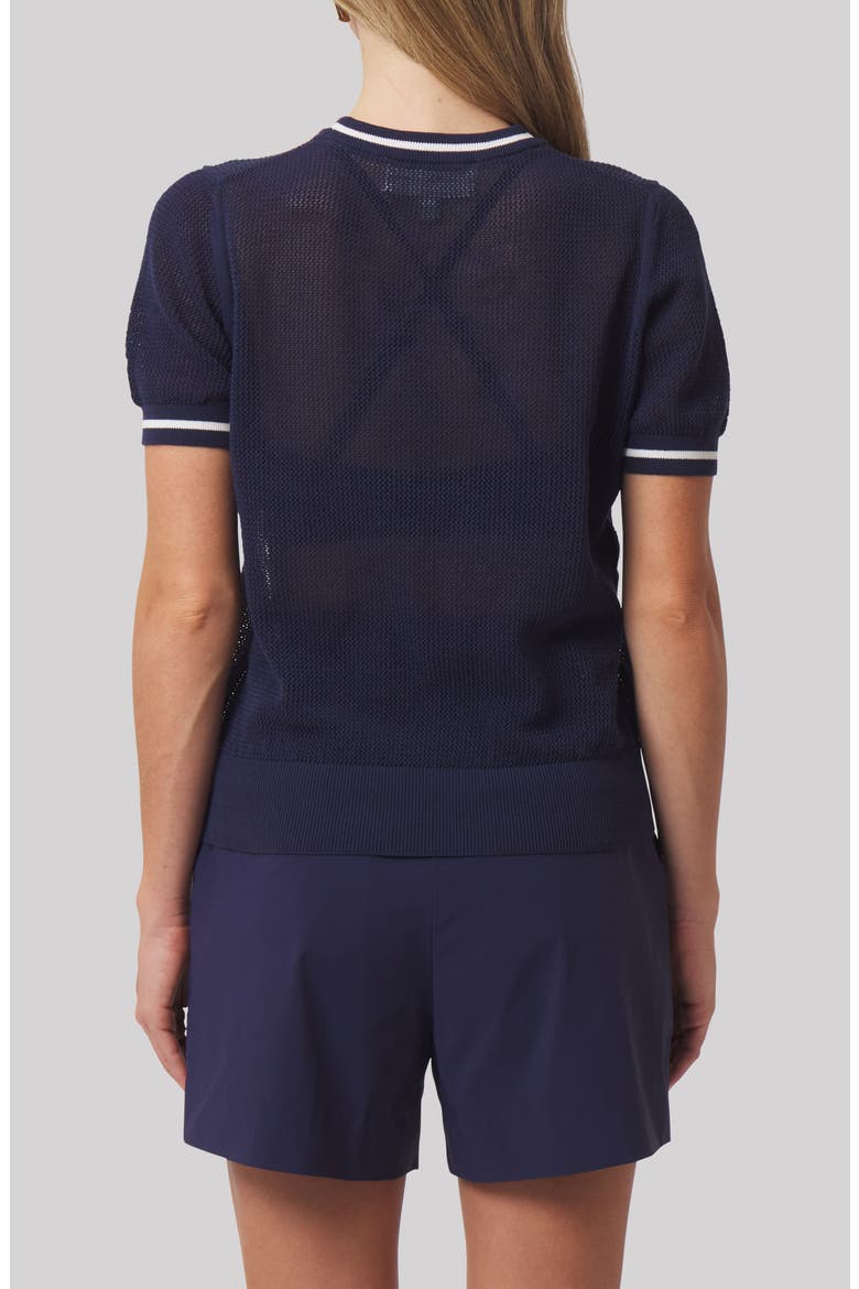 Sydney Cotton Mesh Golf T-Shirt, Alternate, color, LEGACY NAVY WHITE