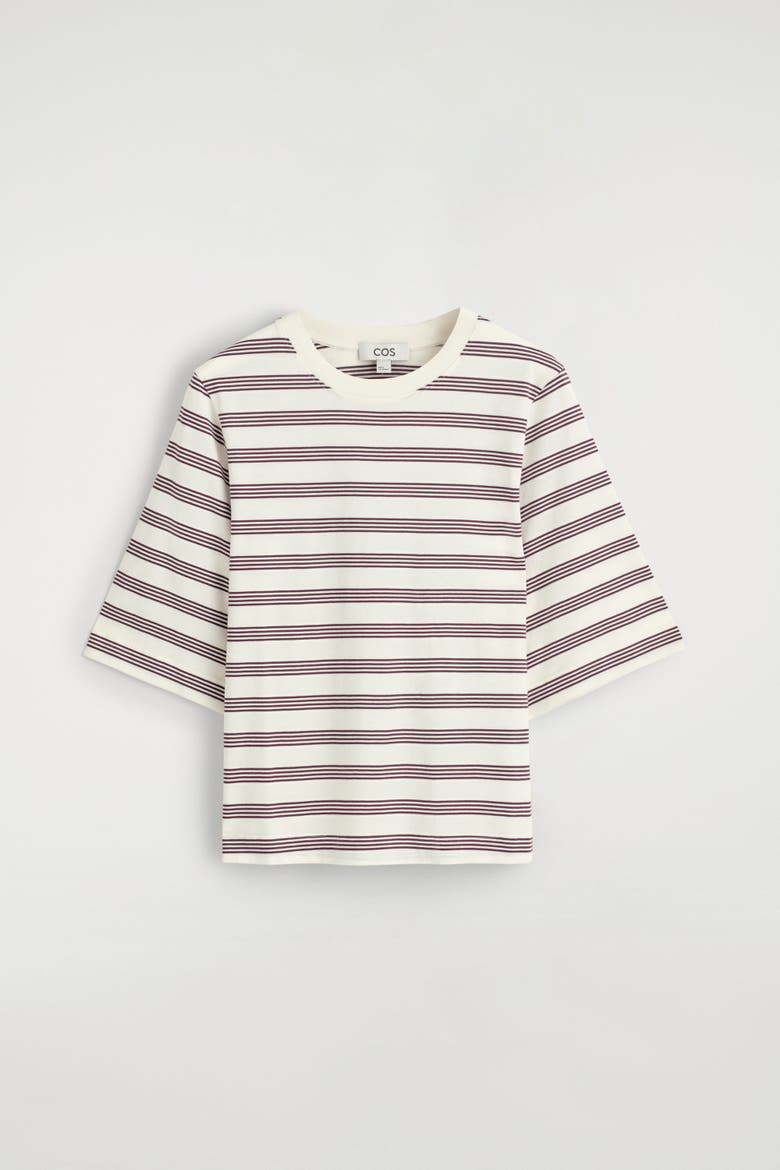 Cotton T-Shirt, Alternate, color, WHITE / RED / STRIPED
